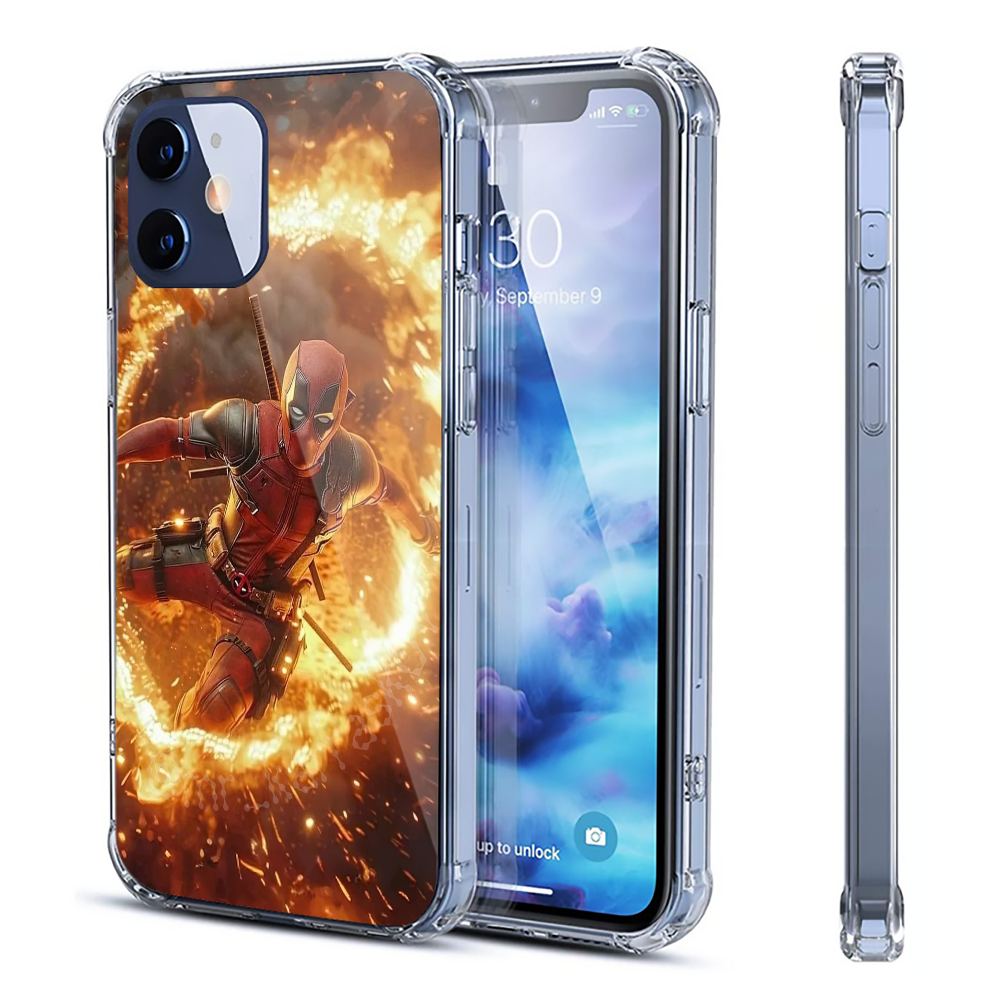 （画像用） Deadpool デッドプール 【iPhone 12シリーズ対応】透明スマホケース（クリアソフトケース）